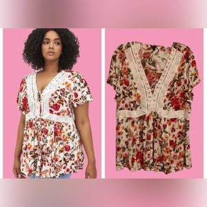 NWT Torrid babydoll style top 3x